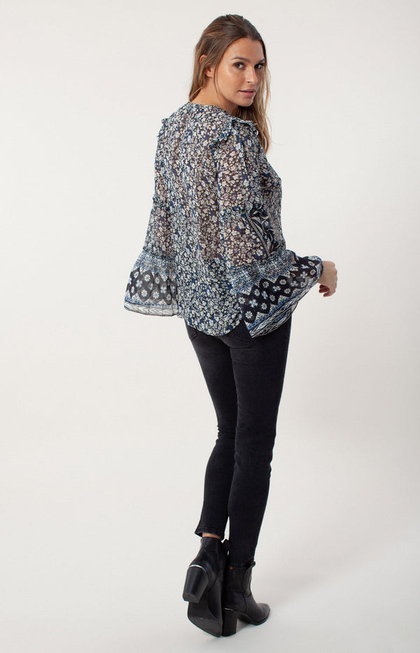 Amanda Silk Top *Beaded*,color_black