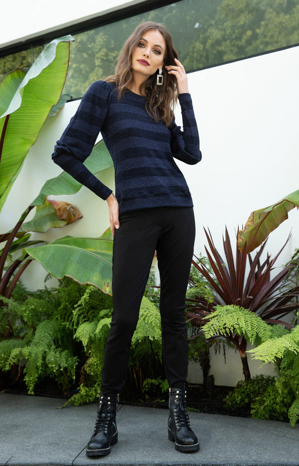 Lilia Sweater Top,color_navy