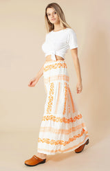 Evadne Maxi Skirt,color_orange