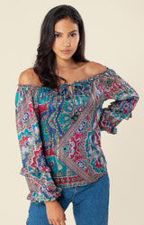 Maud Silk Top,color_emeral