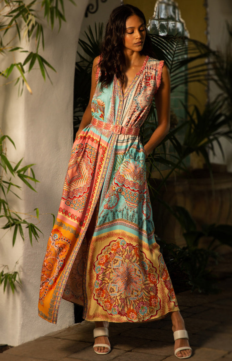 Asha Maxi Dress,color_teal