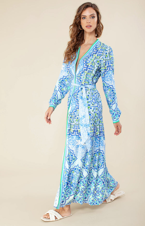 Lucy Maxi Dress,color_blue