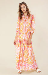 Lucy Maxi Dress,color_pink