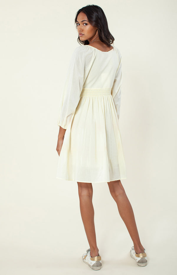 Marit Solid Dress, color_yellow