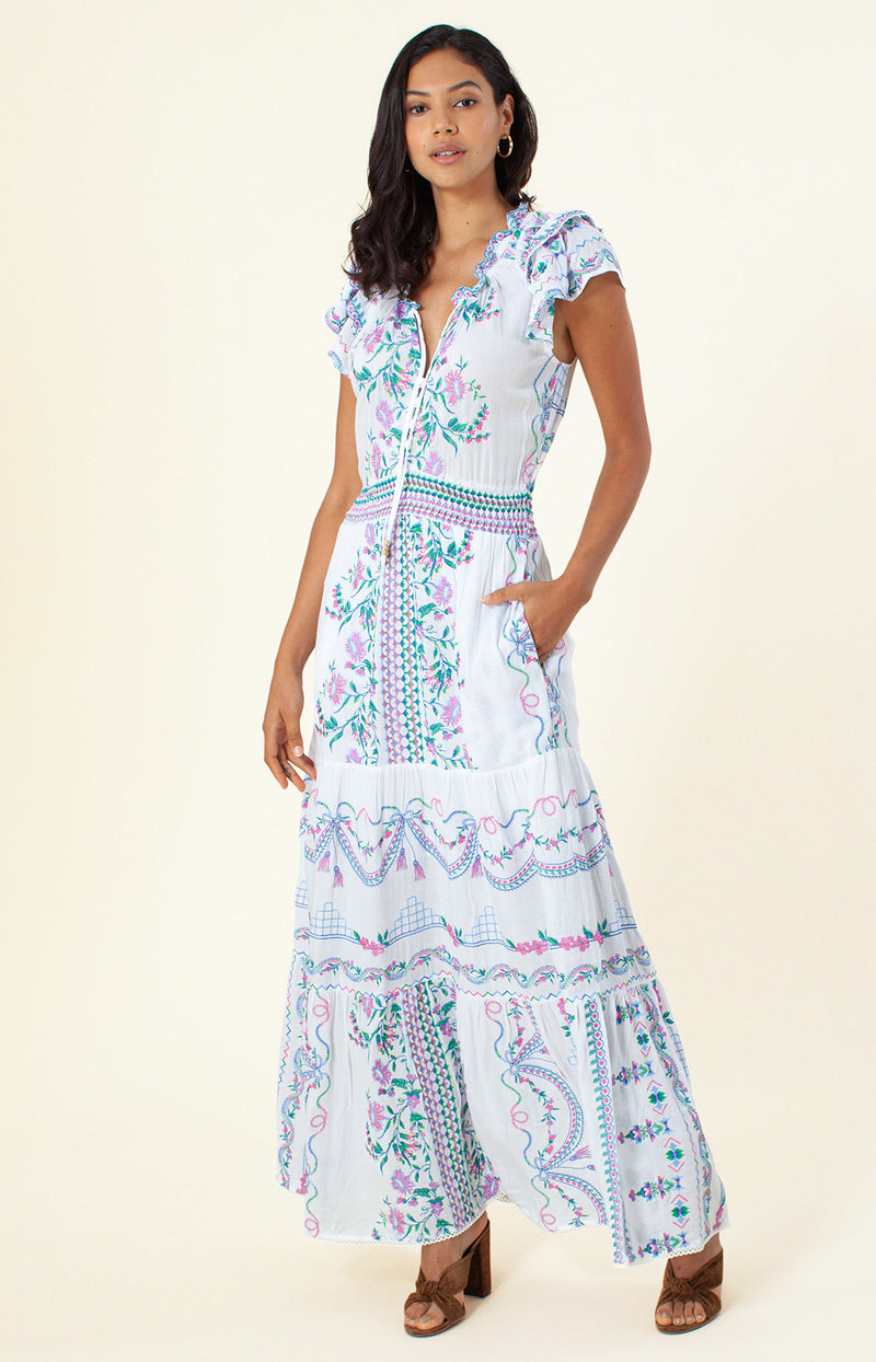 Francoise Embroidered Maxi Dress