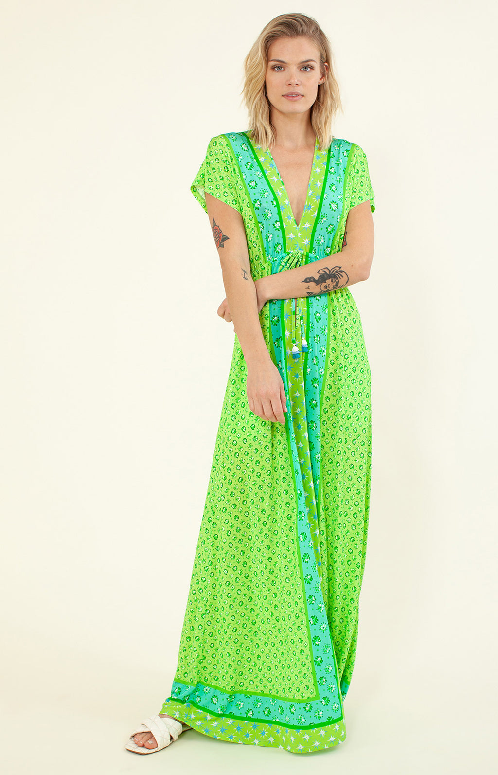 Bobbie Brooks Mint Green Ruffle Dress w Cream Lace - Orlando