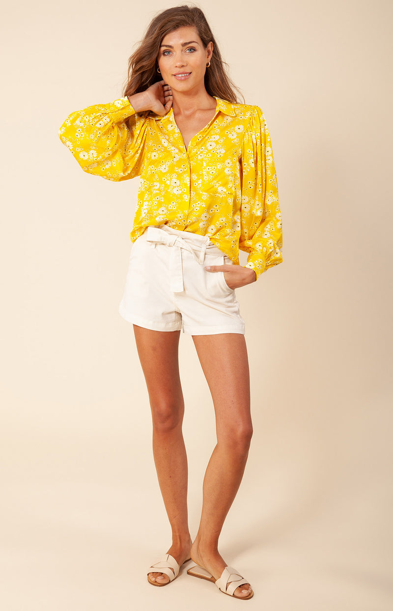 Yamei Silk Top, color_yellow