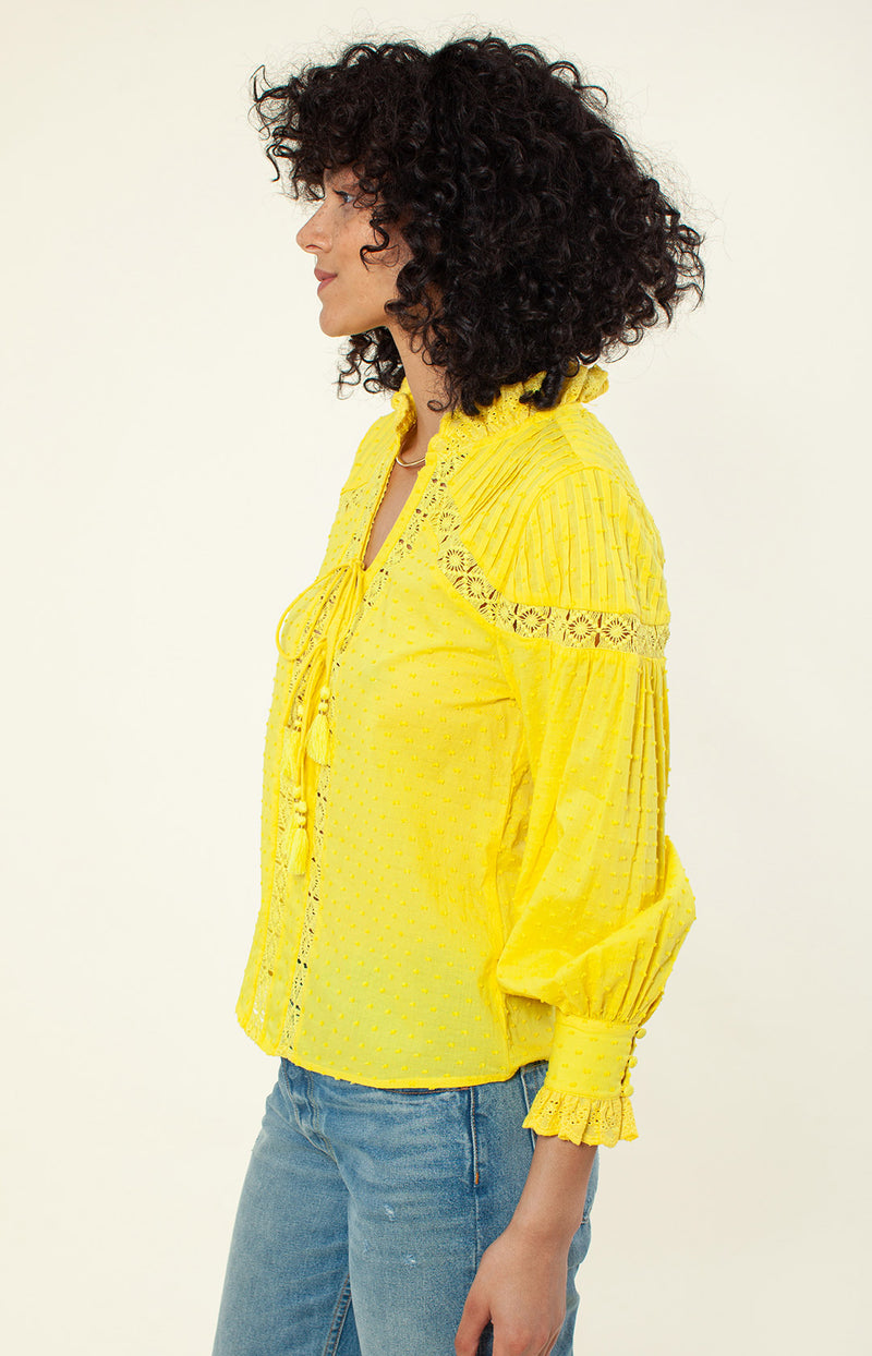 Selena Solid Top, color_yellow