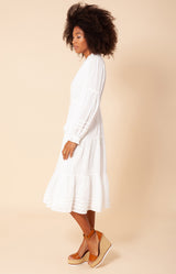 Danae Solid Maxi Dress, color_white