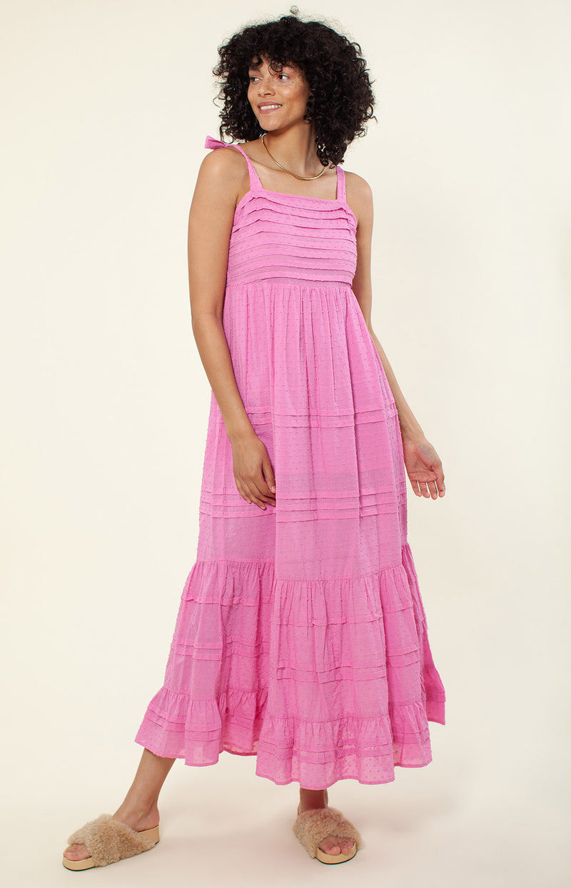 Sayen Solid Maxi Dress, color_pink