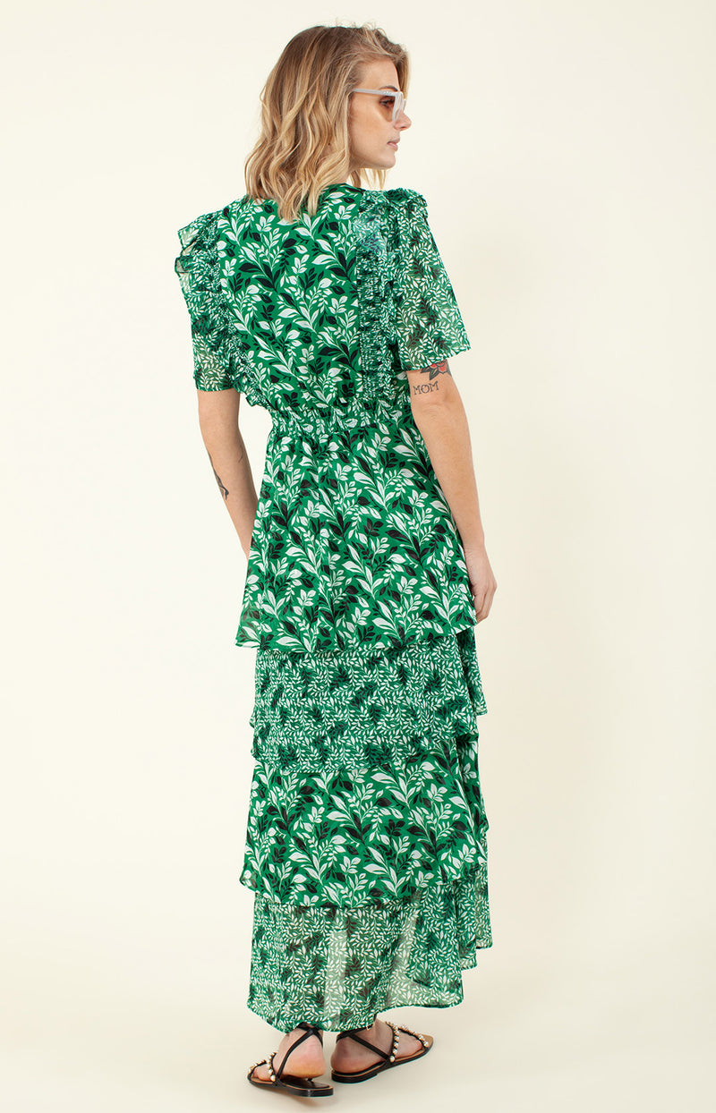 Marah Tiered Dress, color_green
