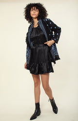 Jacqueline Jacquard Wrap Sweater, color_black