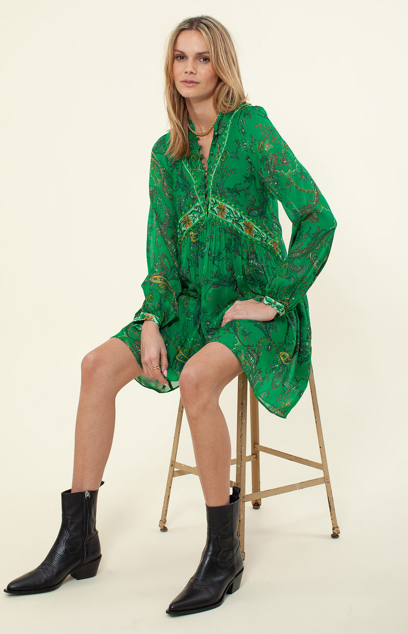 Romie Dress, color_green