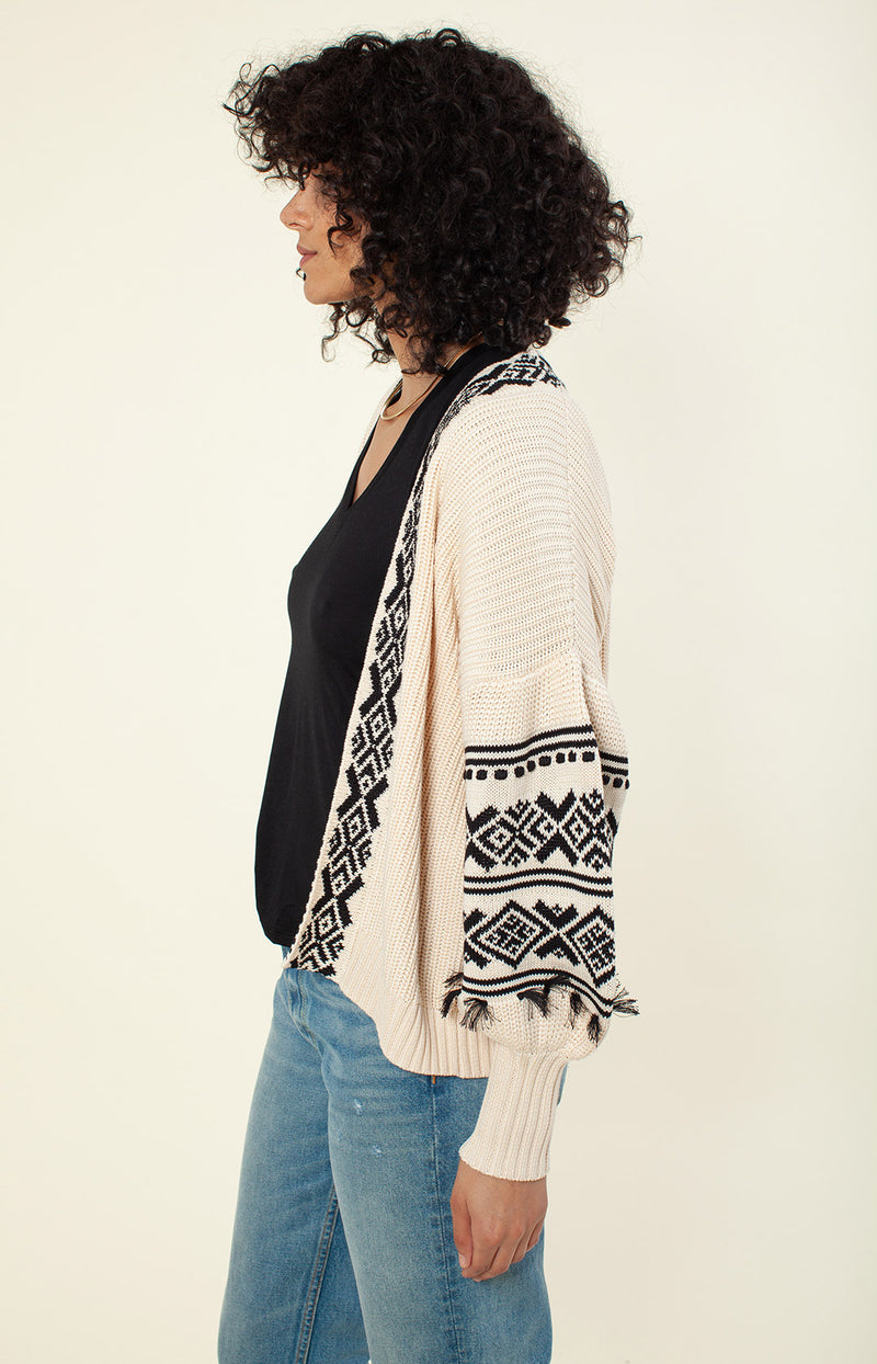 Isabelle Jacquard  Sweater, color_ivory