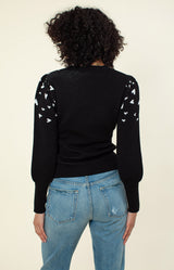 Aimee Jacquard Sweater, color_black