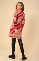 Posy Jersey Dress *Beaded*, color_red