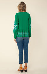 Donatella Embroidered Top, color_emerald