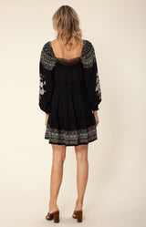 Darby Embroidered Dress, color_black