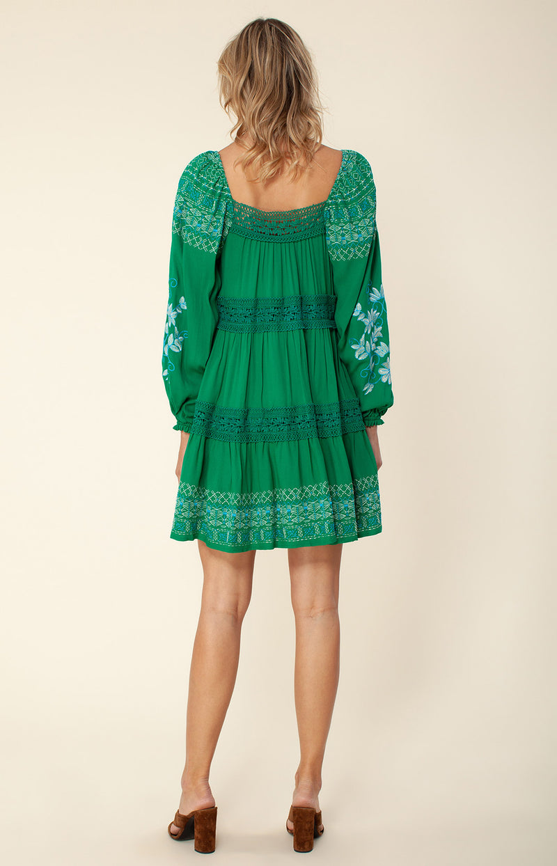 Darby Embroidered Dress, color_emerald