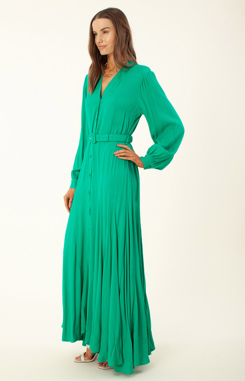 Marlena Solid Maxi Dress, color_emerald