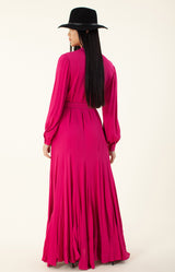 Marlena Solid Maxi Dress, color_raspberry