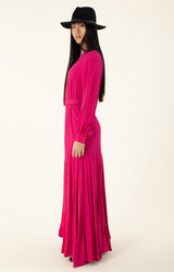Marlena Solid Maxi Dress, color_raspberry