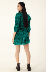 Talora Silk Dress, color_emerald