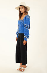 Hassina Embroidered Top, color_blue
