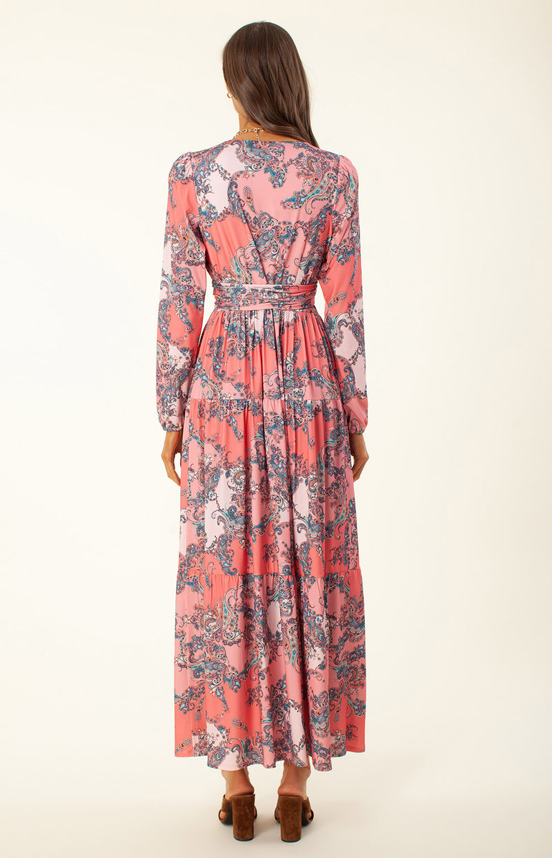 Naomi Jersey Maxi Dress, color_coral