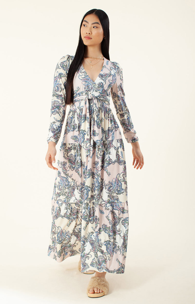 Naomi Jersey Maxi Dress, color_ivory