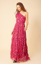 Hollynn Asymmetrical Maxi Dress, color_red