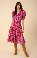 Kimbra Velvet Burnout Dress, color_pink