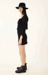 Adonis Solid Jersey Mini Dress, color_black