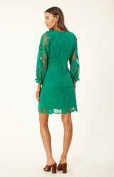 Mellea Lace Dress, color_emerald