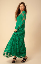 Saige Lace Maxi Dress, color_emerald