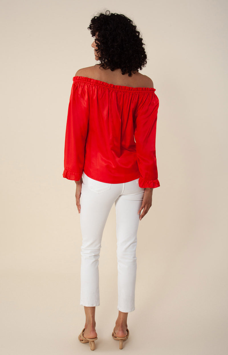 Indre Solid Top, color_poppy