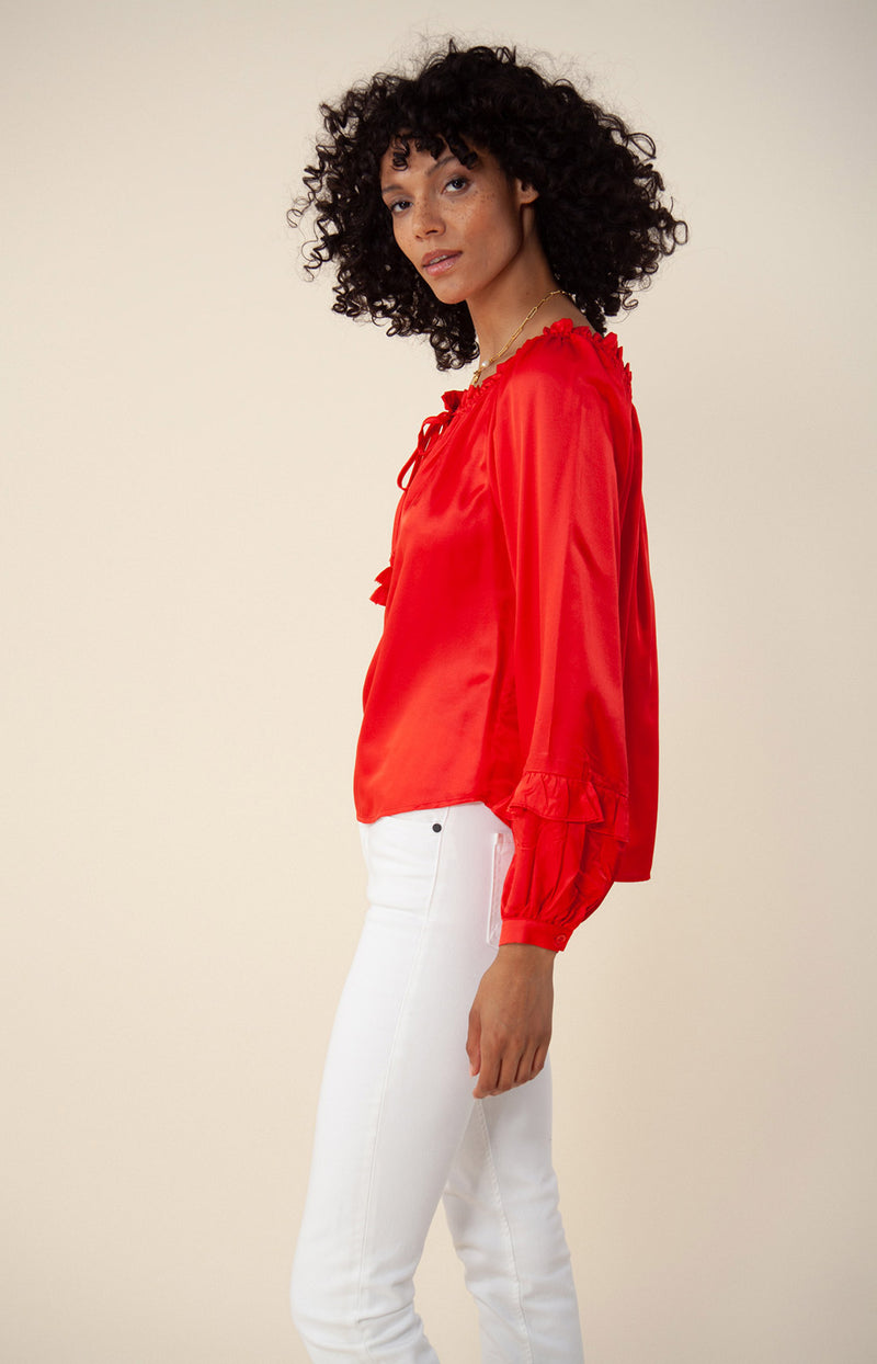 Indre Solid Top, color_poppy