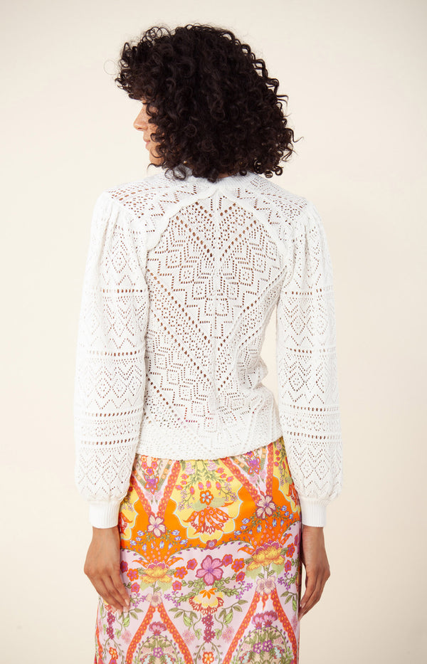 Jovita Pointelle Sweater, color_white