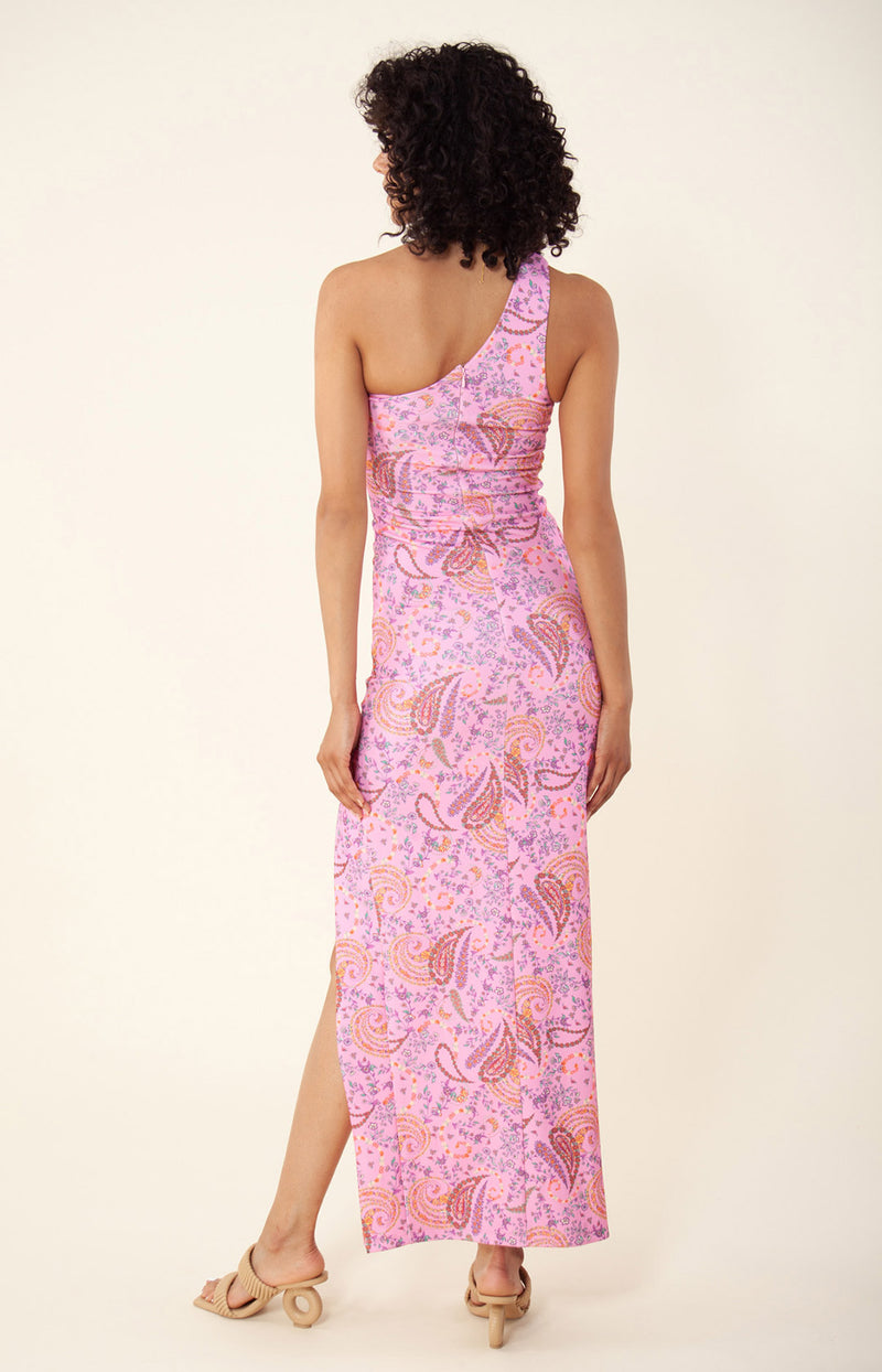 Stassie One Shoulder Maxi Dress, color_pink
