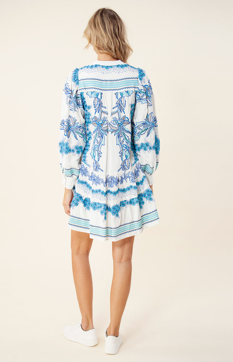 Janina Embroidered Dress, color_blue