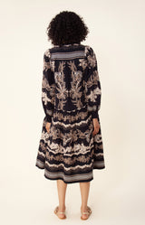 Janina Embroidered Midi Dress, color_black