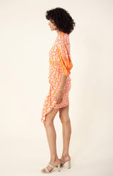 Keani Draped Dress, color_orange