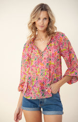 Alaska Voile Top, color_pink