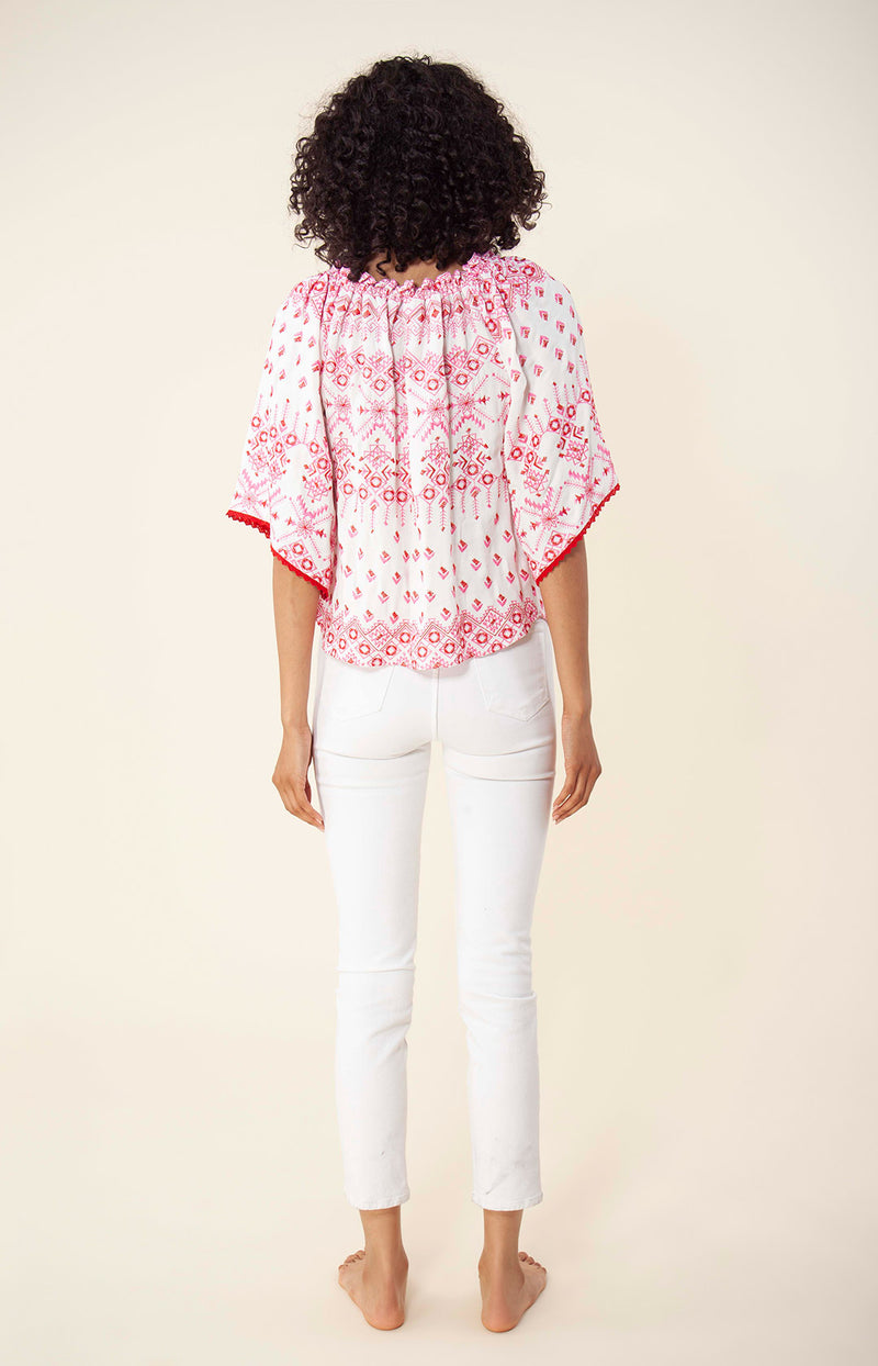 Dida Embroidered Off the Shoulder Top, color_pink