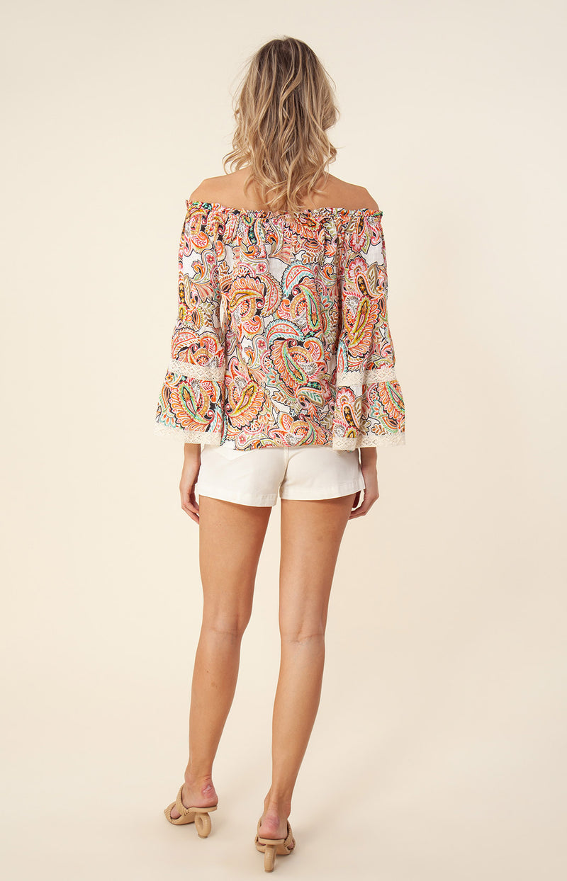 Darci Off the Shoulder Top, color_Ivory