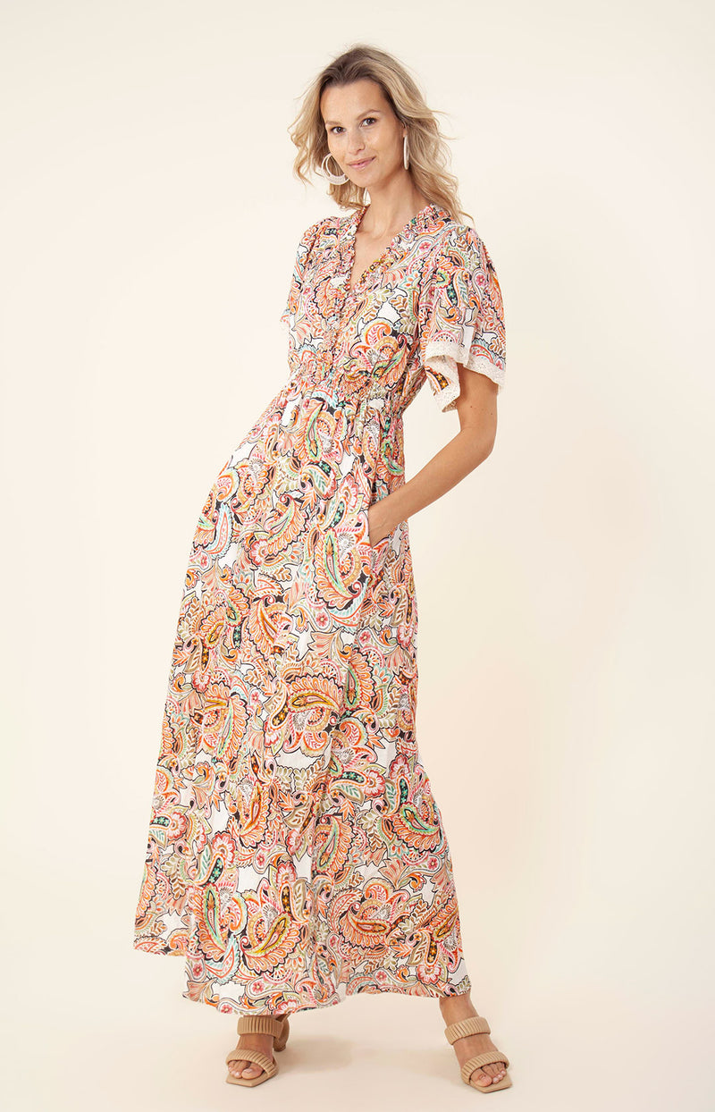 Rhona Linen Maxi Dress, color_ivory