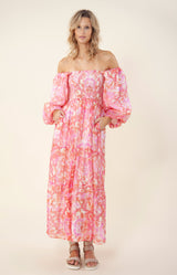 Ilona Chiffon Maxi Dress, color_pink