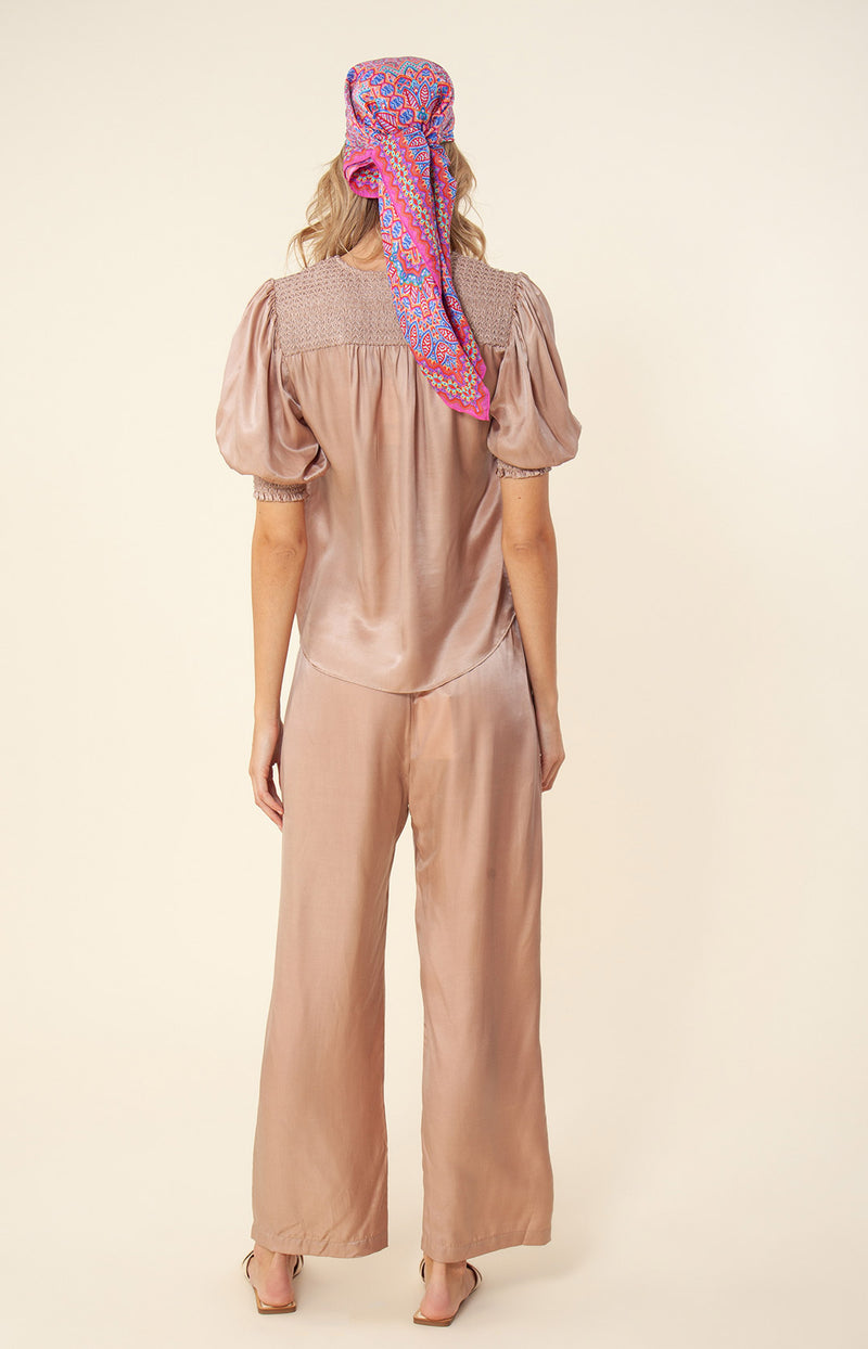 Nena Solid Charmeuse Pant, color_beige