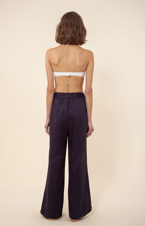 Bronwyn Solid Linen Pant, color_navy