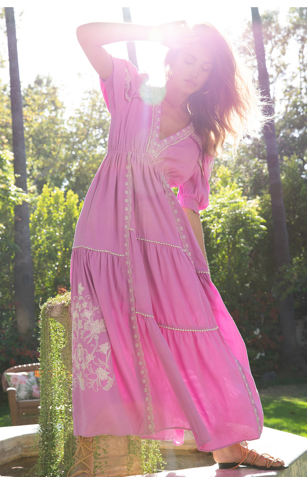 Stephani Embroidered Maxi Dress